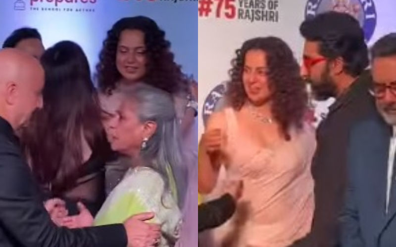 Jaya Bachchan ROYALLY Ignores Kangana Ranaut At Uunchai Screening While Abhishek Bachchan Greets Her WARMLY; Check Out The Photos And Videos Of The Gathering