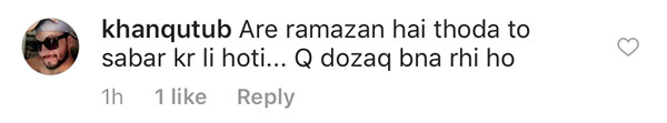 comments on fatima sana shaikhs instagram