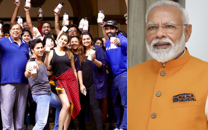 PM Narendra Modi Lauds Varun Dhawan-Sara Ali Khan's Coolie No 1 For Supporting Ban On Single-Use Plastic