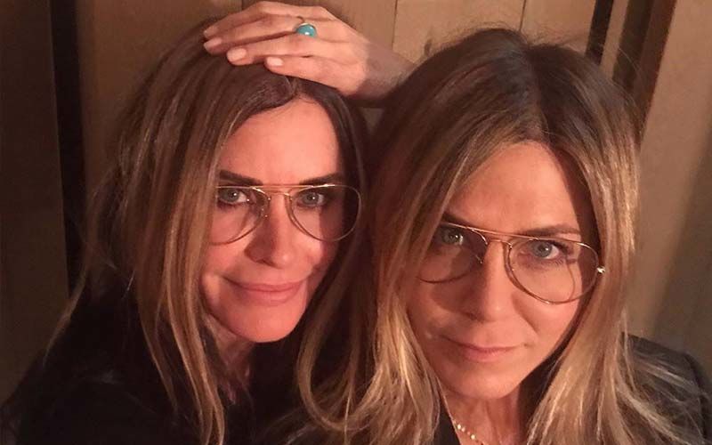 Monica Courteney Cox Goes Blonde To Twin With Best FRIEND Rachel Jennifer Aniston On Her 51st Birthday