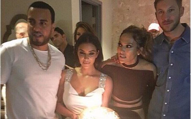 Calvin Harris parties with Kim and Kanye at Jennifer Lopez’s early birthday party