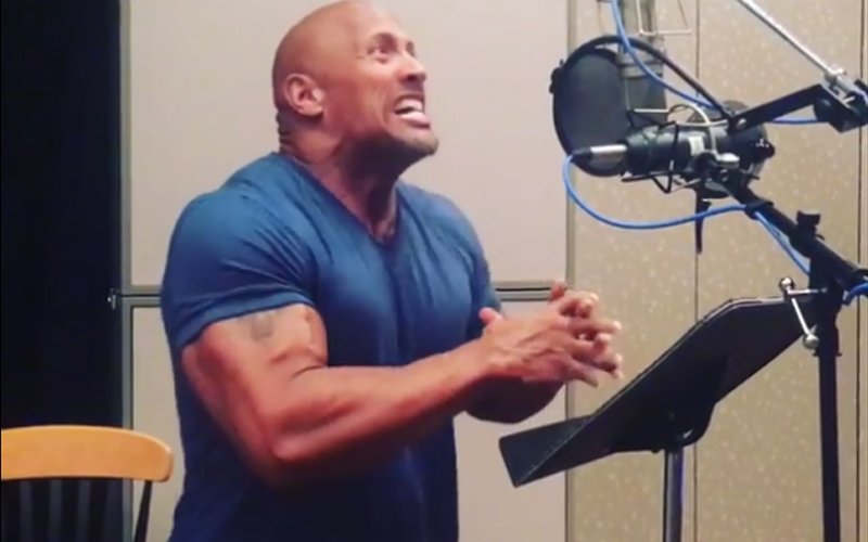 The Rock shows off his vocal skills for Moana