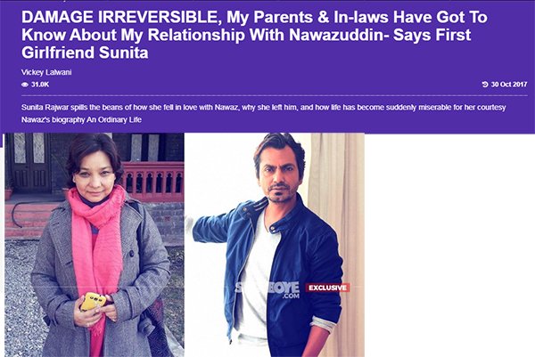 damage irreversible my parents  in laws have got to know about my relationship with nawazuddin says first girlfriend sunita