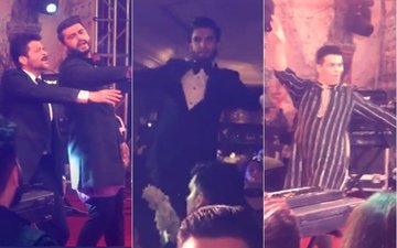 सोनम की रिसेप्शन: DJ ने जमाया रंग... बॉलीवुड गानों पर नाचते नज़र आए अर्जुन कपूर, अनिल कपूर और रणवीर सिंह
