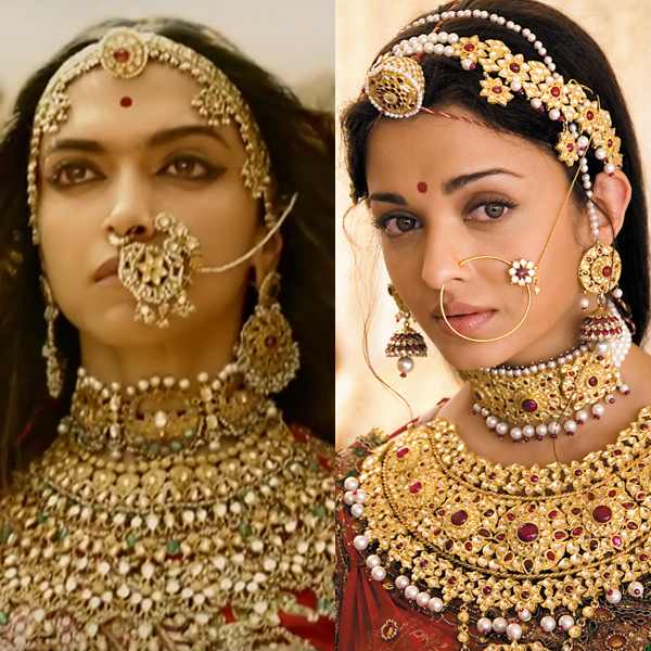 deepika as rani padmini aishwarya as jodha