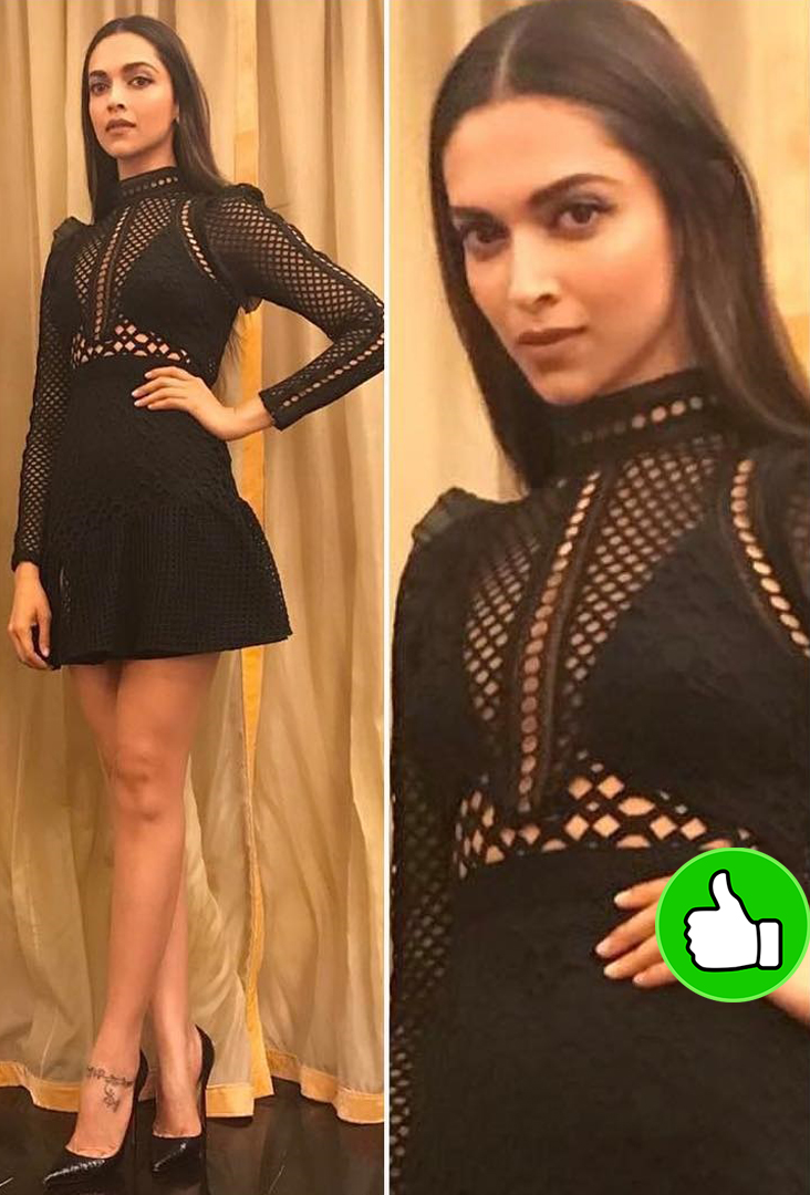 deepika padukone in black dress