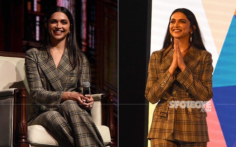 Deepika Padukone’s Checkered Pant Suit Look Is Impressive To The Core-SEE Pics