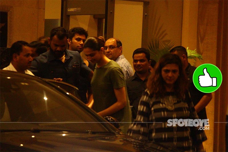 deepika padukone snapped post meeting at jw marriott