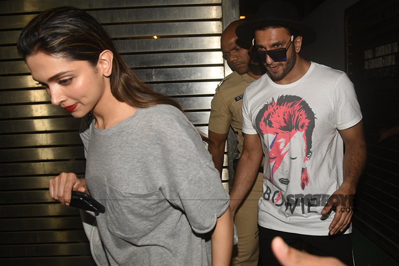 deepika padukone snapped with beau ranveer singh