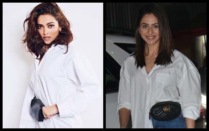 Deepika Padukone Vs Rakul Preet Singh: Who Slayed The White Over-sized Shirt With Waist Bag Look?