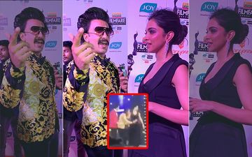 64TH Filmfare Awards 2019: Ranveer Singh Goes Down On His Knees To Receive Best Actor Award From Wife Deepika Padukone