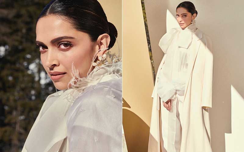 Deepika Padukone Looks Scintillating In All-White Getup But What’s Her Obsession With Over-Sized Coats?