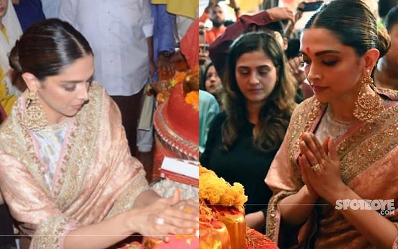 Ganeshotsav 2019: Deepika Padukone Looks Ethereal In A Silk Saree As She Seeks Blessings From Lalbaugcha Raja
