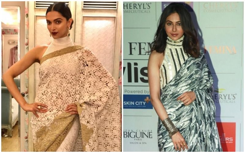 Deepika Padukone Vs Rakul Preet Singh: Who Looked Hotter In The Turtle Neck Blouse With Saree?