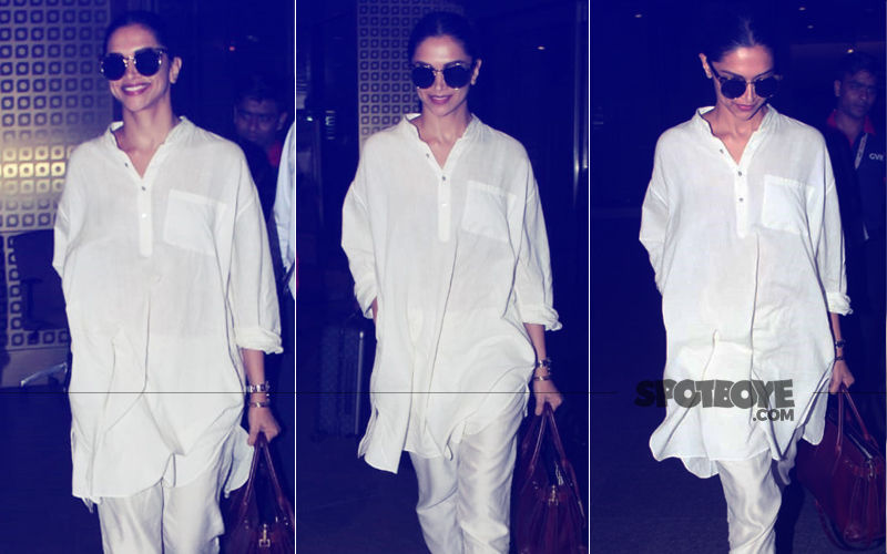 Deepika Padukone Slays Airport Fashion In Pristine White