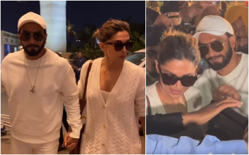 Deepika Padukone-Ranveer Singh Spotted At Mumbai Airport FIRST Time After Pregnancy Announcement; Parents-To-Be Twin In White- Video Inside