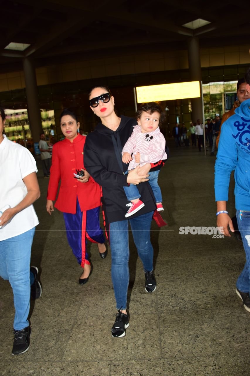 despite being tired taimur looks cute