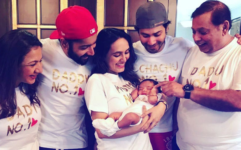 Varun Dhawan Wears ‘Chachu No. 1’ T-Shirt & Poses For A Family Picture With Niece