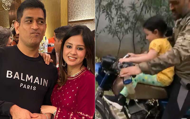 MS Dhoni's Wife Is Fed Up With Him And His Bike; Cricketer Takes His Daughter For A Ride Atop A Rusty Old Possession-VIDEO
