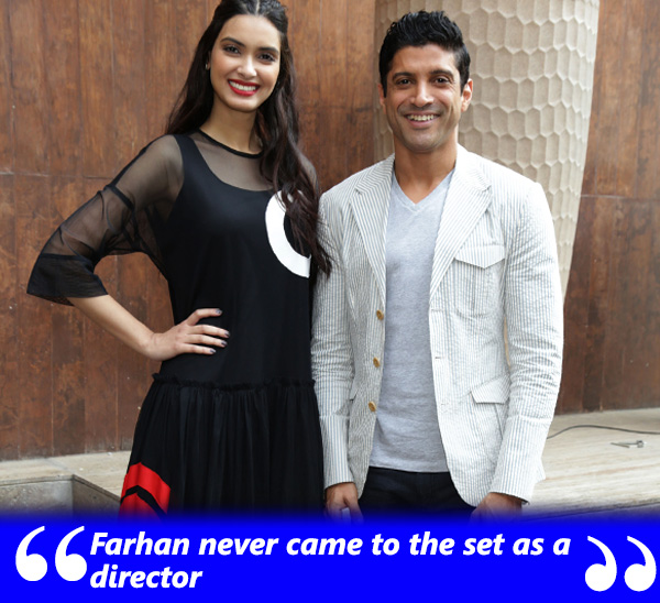 diana penty and farhan akhtar at lucknow central promotions