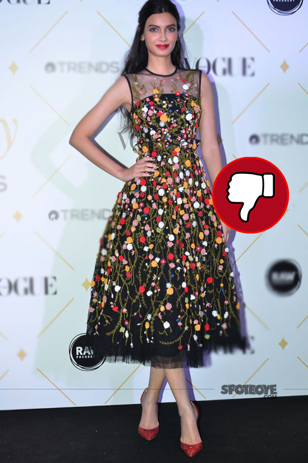 diana penty disappoints in a floral dress 
