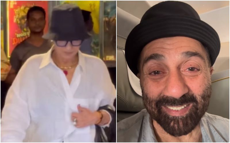 SPOTTED! Dimple Kapadia Wears A Similar Black Bucket Hat Like Sunny Deol During A Movie; Netizens Say, ‘Darling Ki Movie Dekhi Ya Son In Law Ki?’