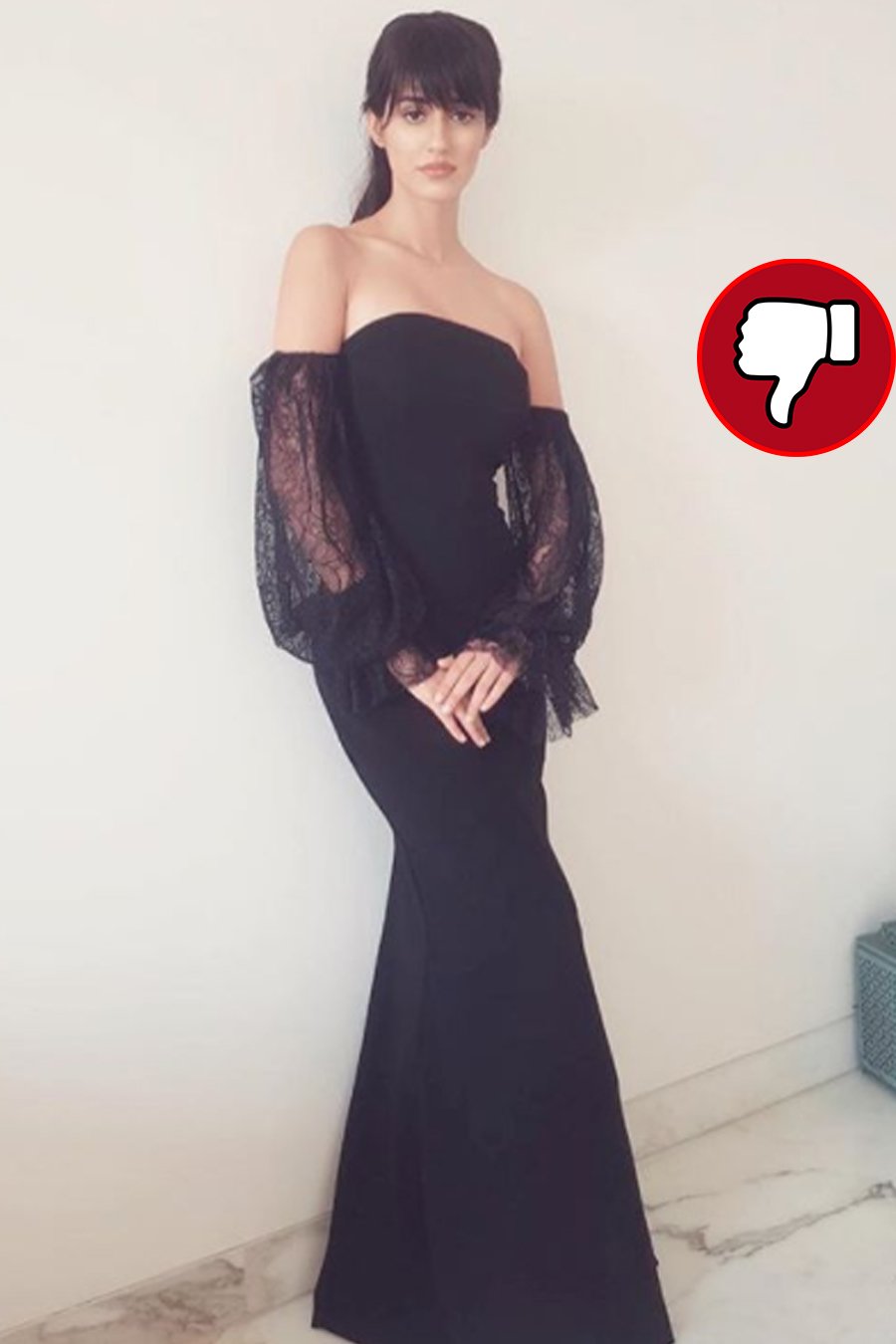 disha patani in a black gown