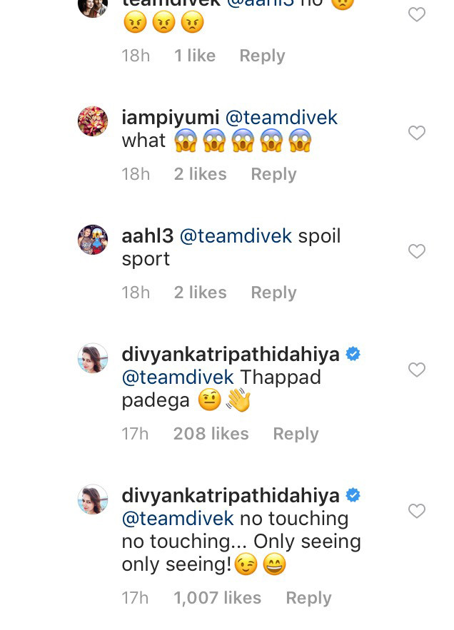 divyanka reply to teamdivek