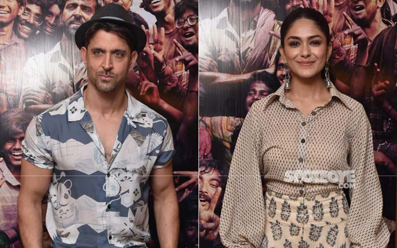 Actors Hrithik Roshan And Mrunal Thakur Snapped Promoting Their Upcoming Film Super 30