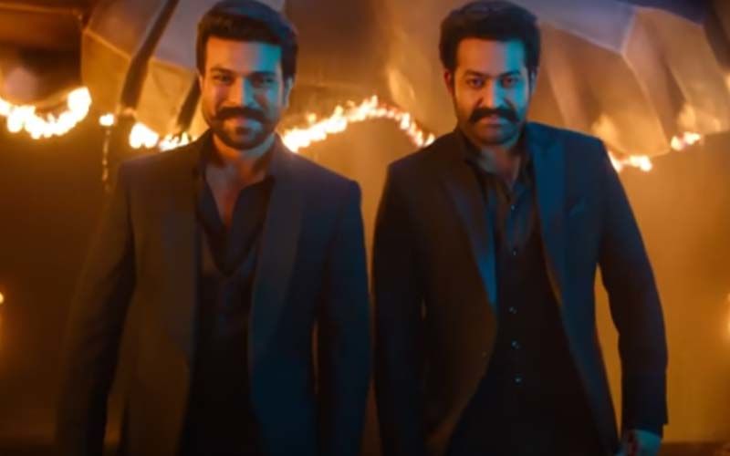 RRR The Film: Jr. NTR And Ram Charan Spotted Crooning To Dosti Amidst Travel