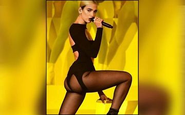 Peek-A-Bralette: One Kiss Singer Dua Lipa Wears A Sheer Black Outfit To The Music Awards