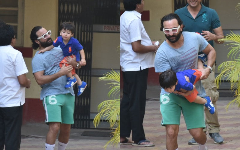 Taimur Captured In A Playful Mood With Dad Saif Ali Khan