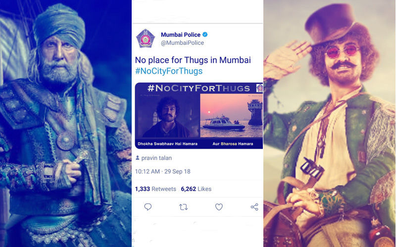 Amitabh Bachchan And Aamir Khan Respond To Mumbai Police's Humorous Tweet On Thugs Of Hindostan