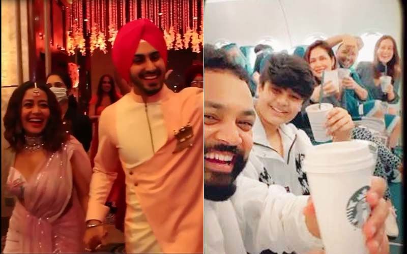 Neha Kakkar, Tony Kakkar and Sonu Kakkar Board A Flight to Delhi, Groom-To-Be Rohanpreet Singh Can't Keep Calm