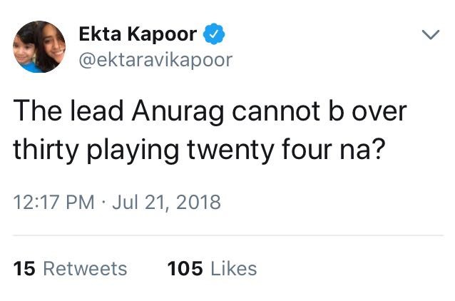 ekta kapoor latest tweet