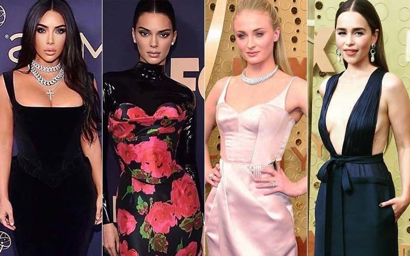Kim Kardashian, Kendall Jenner, Sophie Turner, Emilia Clarke’s  Emmy 2019 Purple Carpet Looks Were LIT On Fire