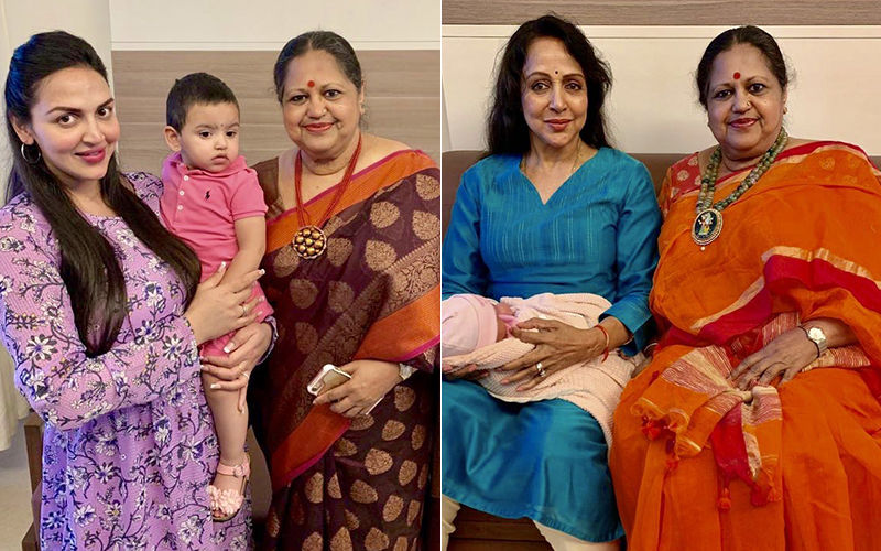 Unseen Photos Of Esha Deol's Daughters, Miraya And Radhya With Their Grandmom Hema Malini