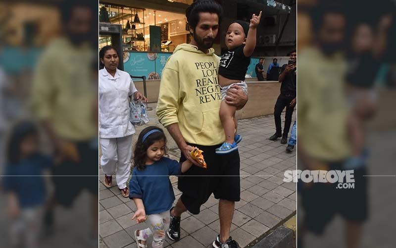 Family Time! Shahid Kapoor Fulfills Daddy Duties As He Gets Snapped With Kids- Zain And Misha
