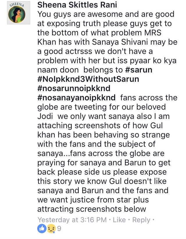 fans speak up for sanaya irani