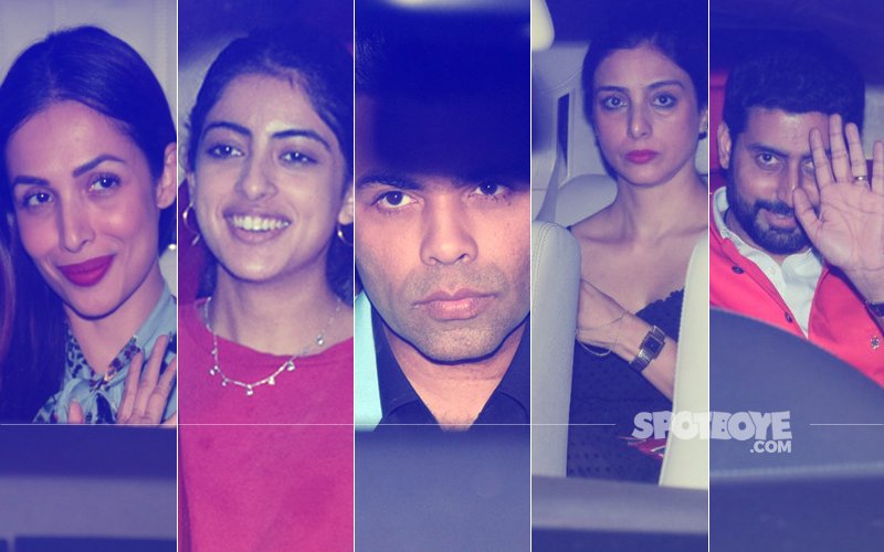 Malaika Arora, Navya Naveli, Karan Johar, Tabu & Abhishek Bachchan Have A Ball At Farah Khan’s Birthday Party