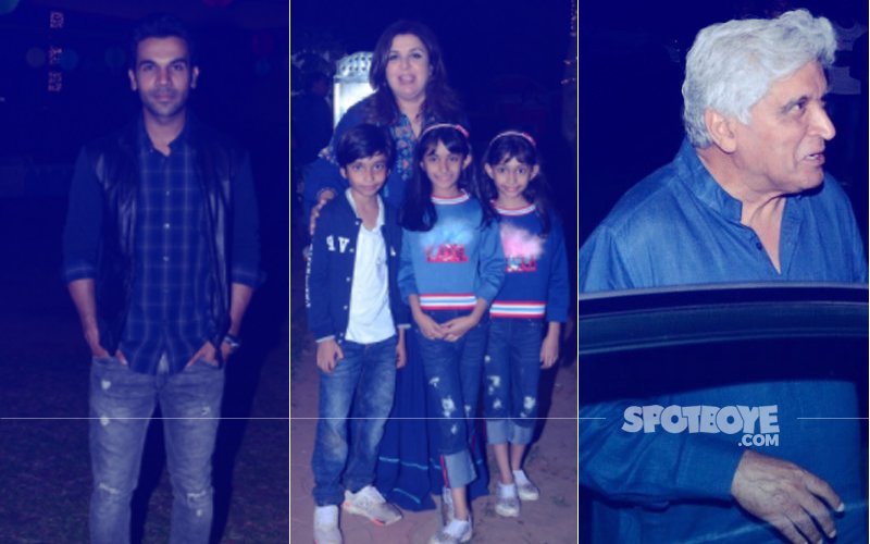 Rajkummar Rao, Javed Akhtar Attend Farah Khan's Triplets - Anya, Czar & Diva's 10th Birthday