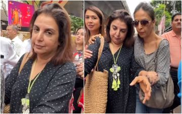 Farah Khan Gets TROLLED For Her Walk To The Lalbaugcha Raja; Filmmaker Reacts To The Viral Video- WATCH 
