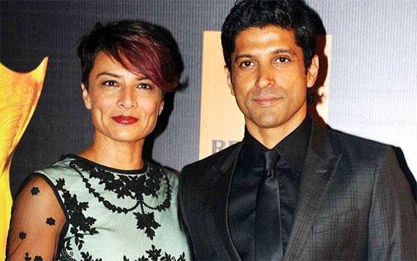 farhan akhtar with ex wife adhuna