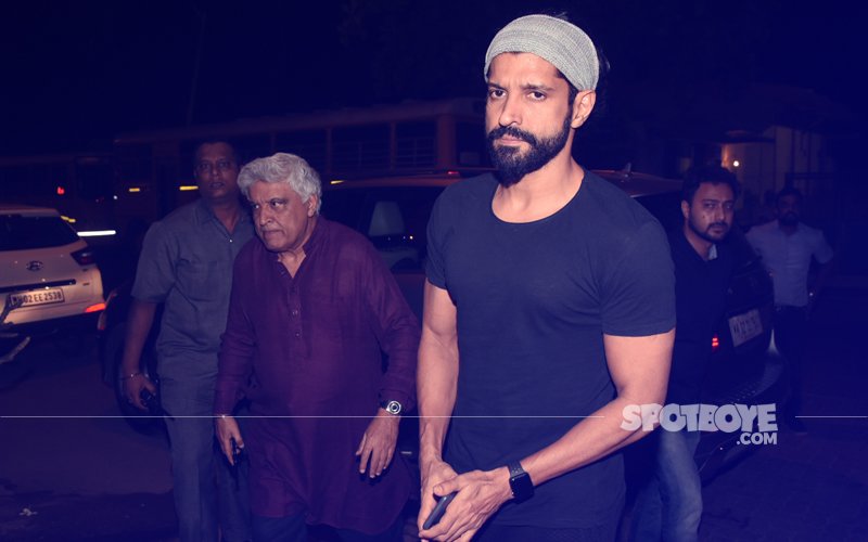 PICS: Javed Akhtar's Manager Passes Away, Farhan Attends Funeral With Father