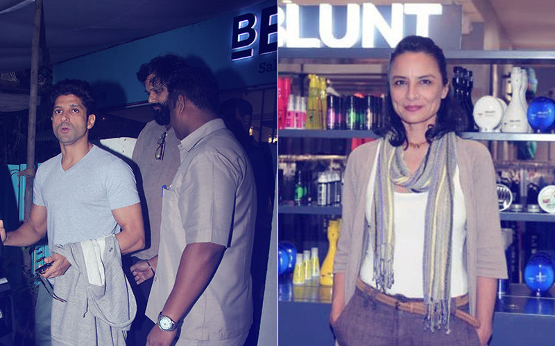 Farhan Akhtar Goes To Ex-Wife Adhuna's BBlunt Salon And Comes Out With A Smile!