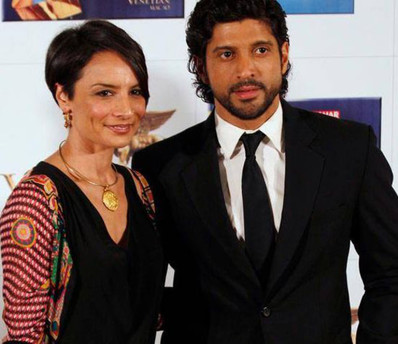 farhan akhtar with adhuna bhabhani