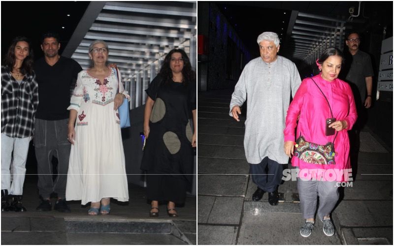 Amid Farhan Akhtar-Shibani Dandekar Marriage Rumours Couple Dines With Zoya, Javed, Shabana, Honey Irani