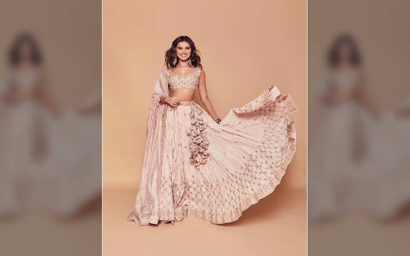 This Summer Get Inspiration From Tara Sutaria, Her Nude Pink Lehenga Is Perfect For A Engagement Party