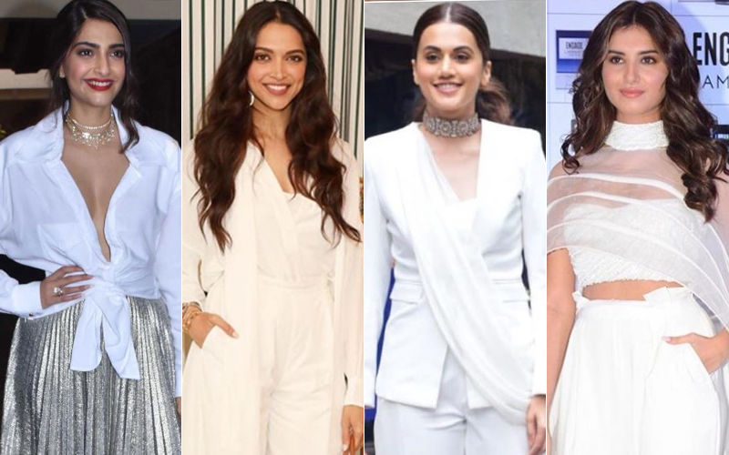Sonam Kapoor, Deepika Padukone, Taapsee Pannu, Tara Sutaria DON'T CARE If It Pours- White Is Just Right!