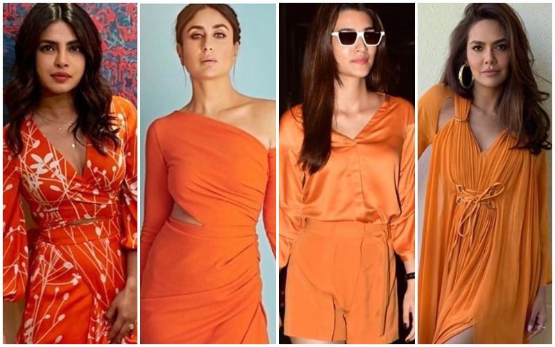 10 Times Priyanka Chopra Jonas, Kareena Kapoor Khan, Kriti Sanon, Esha Gupta Rocked The Rusty Orange!